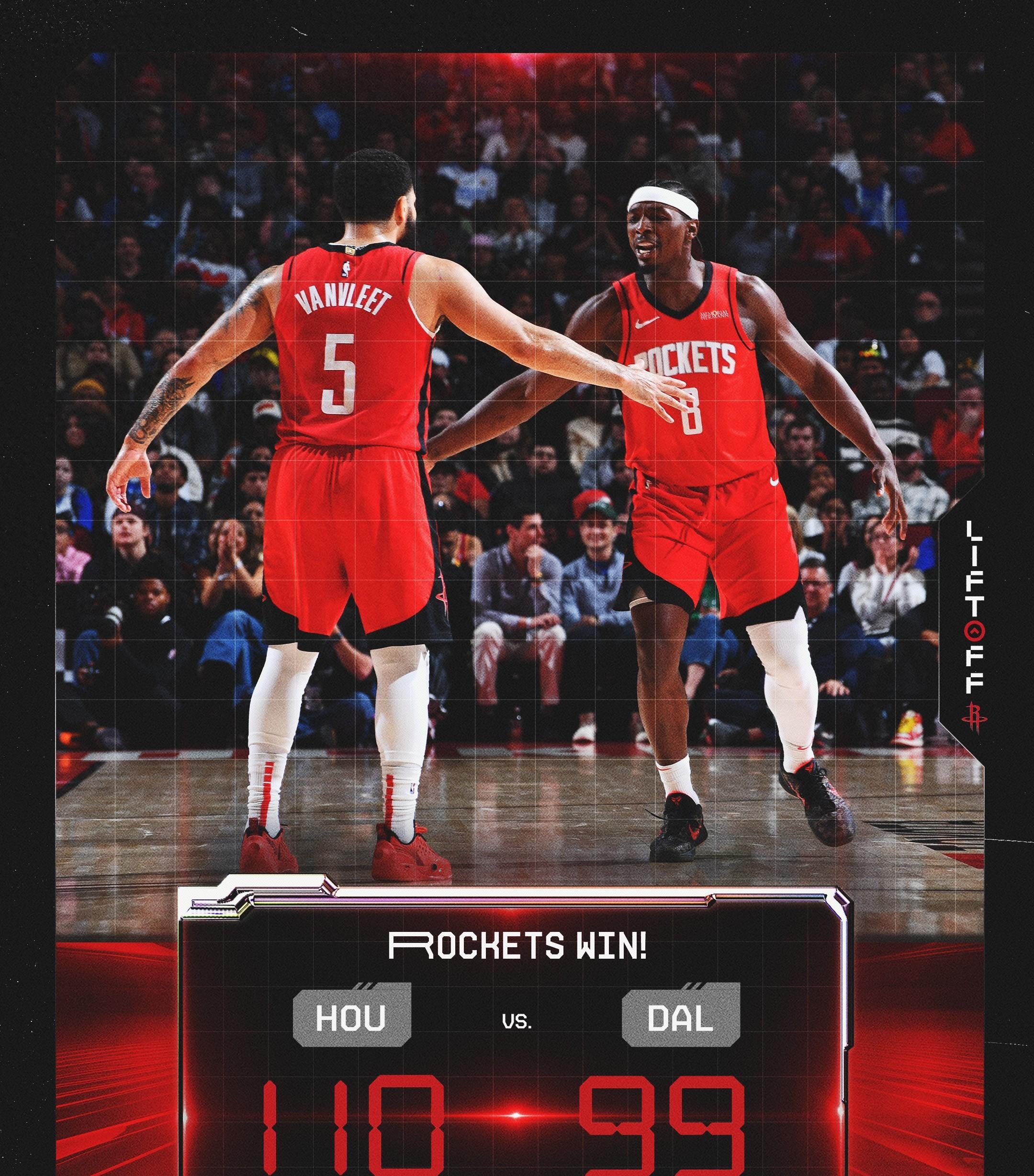 独行侠主场击败火箭，连胜加持